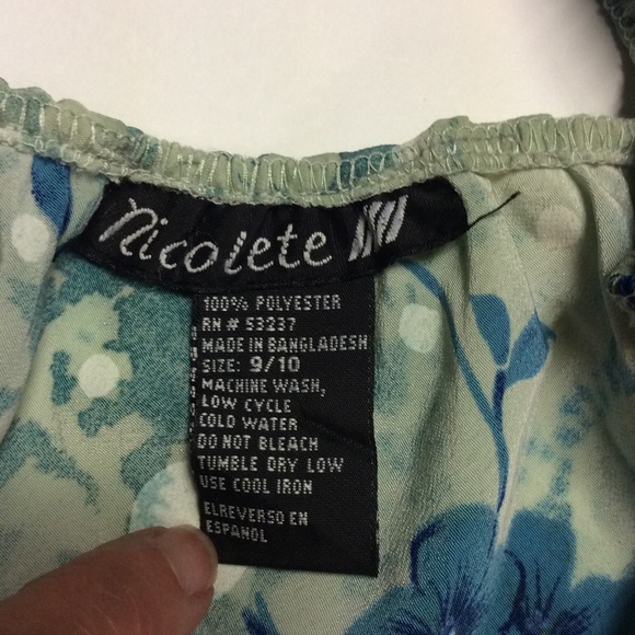 Nicolete Green/Blue Floral Dress - Picture 11 of 12